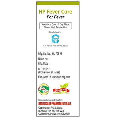 Healthcare Pharmaceuticals HP Fever Cure Syrup