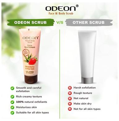 Odeon Strawberry & Aloe Vera Face & Body Scrub