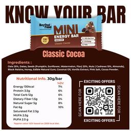 Beyond Food Mini Energy Bar Classic Cocoa