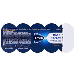 Crocin Cof & Throat Lozenges Orange