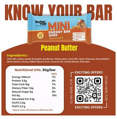 Beyond Food Mini Energy Bar Peanut Butter