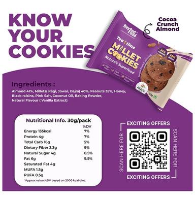 Beyond Food Tea Time Millet Cookies High Protein High FIbre Cocoa Crunch