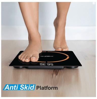 Healthgenie Digital Weight Machine with Magic Hidden LED Display Black Copper Ring