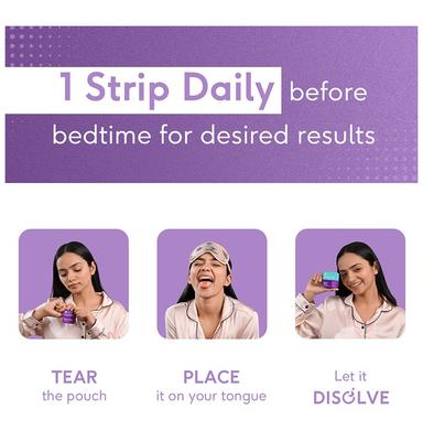 Healthkart HK Vitals Disolve with 5mg Melatonin | Strips for Sleep Support | Flavour Mint Lemon