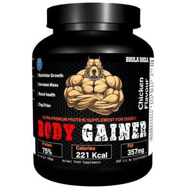 Bhola Shola Body Gainer Ultra Premium Protein Supplement for Dogs Chicken Flavour
