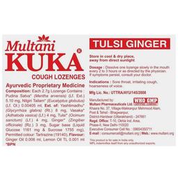 Multani Kuka Cough Lozenges (6 Each) Tulsi Ginger