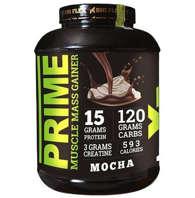 Big Flex Prime Muscle Mass Gainer with 700ml Shaker Free Mocha