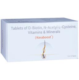 Keraboost Tablet with D-Biotin, N-Acetyl-L-Cysteine, Vitamins & Minerals