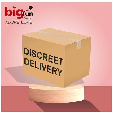 Bigfun Dotted, Ribbed & Contoured Condom Juicy Strawberry