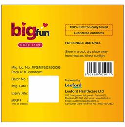 Bigfun Sensually Flavored Dotted, Ribbed & Contoured Condom Mixed Fruit