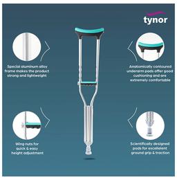 Tynor L21 Auxiliary Crutch (Pair) Large