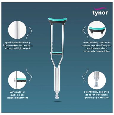 Tynor L21 Auxiliary Crutch (Pair) Large