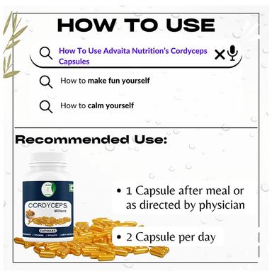 Advaita Nutrition Cordyceps Millitaris Capsule