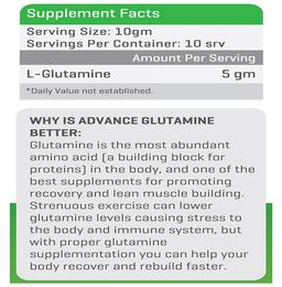 Advance Nutratech Glutamine Supplement Powder Lemon