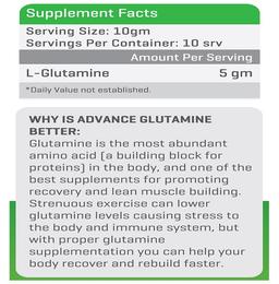 Advance Nutratech Glutamine Supplement Powder Pineapple