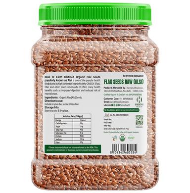 Bliss of Earth Certified Organic Flax Seeds Raw (Alsi)