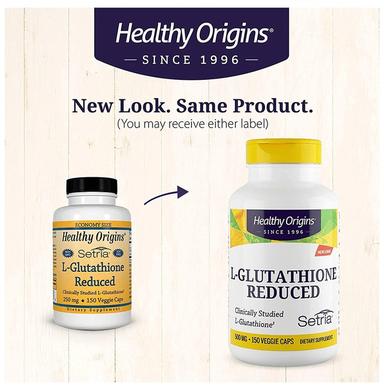 Healthy Origins L-Glutathione (Setria) 500mg Veggie Caps