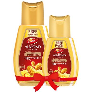 Dabur Almond Hair Oil with Soya Protein & Vitamin E | For Damage Free Hair