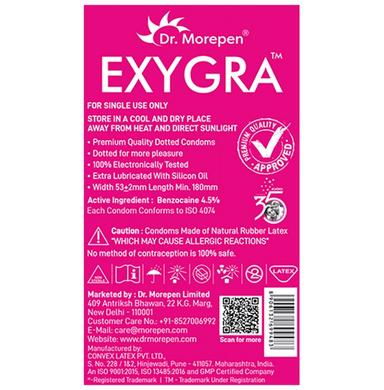 Dr. Morepen Exygra Dotted Condoms with Extra Lubricated Silicon Oil Bubblegum