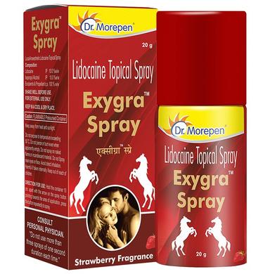 Dr. Morepen Exygra Lidocaine Topical Spray | Strawberry Fragrance