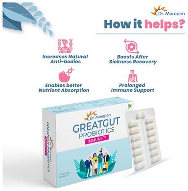 Dr. Morepen Greatgut Probiotics Immunity 3 Billion CFU Capsule