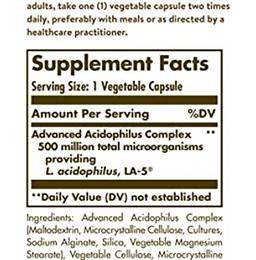 Solgar Advanced Acidophilus Vegetable Capsule