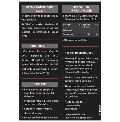 MuscleBlaze L-Carnitine L-Tartrate | For Fat Metabolism, Energy & Performance | Capsule