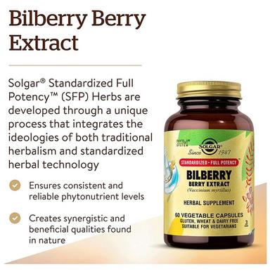 Solgar Bilberry Berry Extract Vegetable Capsule