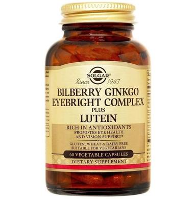 Solgar Bilberry Ginkgo Eyebright Complex Plus Lutein Vegetable Capsule