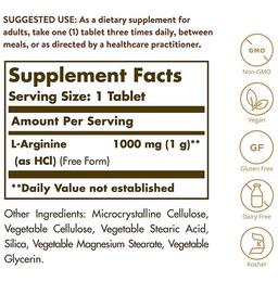 Solgar L-Arginine 1000mg Tablet