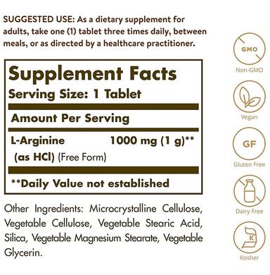 Solgar L-Arginine 1000mg Tablet