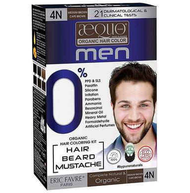 Aequo Organic Hair Color Men Medium Brown 4N