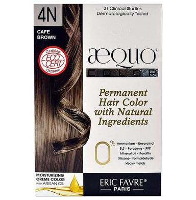 Aequo Permanent Hair Color with Natural Ingreidents Cafe Brown 4N