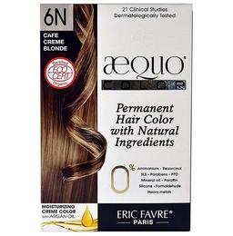 Aequo Permanent Hair Color with Natural Ingreidents Cafe Creme Blonde 6N