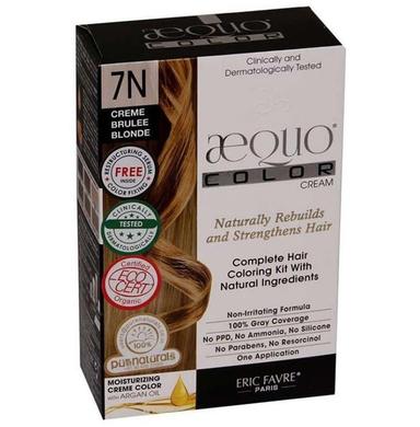 Aequo Permanent Hair Color with Natural Ingreidents Creme Brulee Blonde 7N