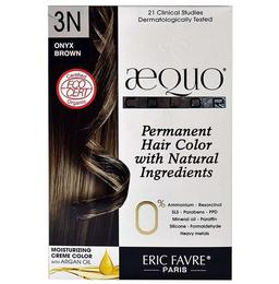 Aequo Permanent Hair Color with Natural Ingreidents Onyx Brown 3N