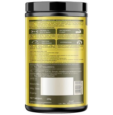 MuscleBlaze Raspberry Lemonade BCAA Gold 8:1:1 with Leucine, Glutamine & Electrolytes |