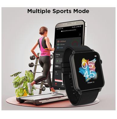 Boat Wave Voice Smart Watch Charcoal Black