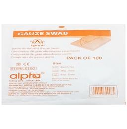 Agarwals Alpha Absorbent Gauze Swabs Sterile 10cm x 10cm x 12ply