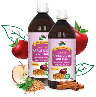 Dr. Patkar's Apple Cider Vinegar Cinnamon & Fenugreek with the Mother (500ml Each)