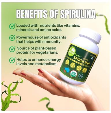 Ahaar Saar Organic Spirulina Capsule