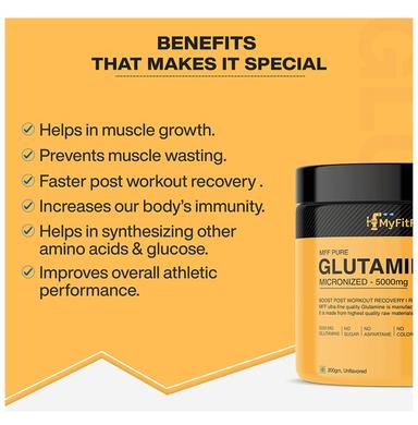 MyFitFuel Pure Glutamine Micronized Powder Orange