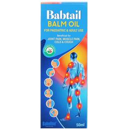 Babuline Babtail Balm Oil for Body, Back, Knee, Legs, Shoulder and Muscle | Relief from Cold, Cough, Headache, Blocked Nose (50ml Each)