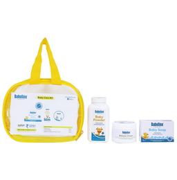 Babuline Baby Care Kit | Baby Powder, Baby Babziox Cream & Baby Soap | Newborn Baby Skin Care Kit | Baby First Gift Combo Set Bag