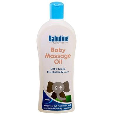 Babuline Baby Massage Oil for Relaxing Massage, Healthy and Strong Bones Made with 100% Natural Ingredients, Suitable for All Skin Types, Vitamin E, No Parabens Oil