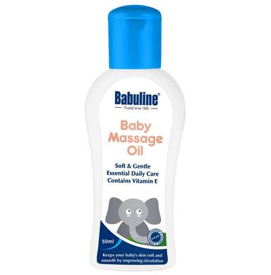 Babuline Baby Massage Oil for Relaxing Massage, Healthy and Strong Bones Made with 100% Natural Ingredients, Suitable for All Skin Types, Vitamin E, No Parabens Oil