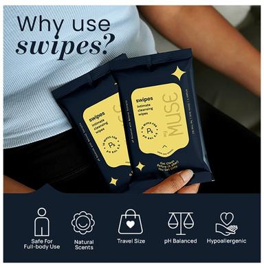 MyMuse Swipes Intimate Cleansing Wipes for Men (10 Each)