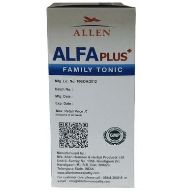 Allen Alfa Plus Sugar Free Family Tonic