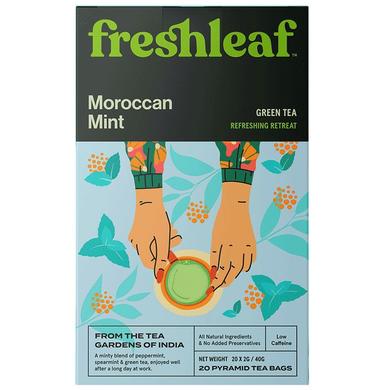 Freshleaf Combo Pack of Calming Chamomile Tea Bag (20) & Moroccan Mint Green Tea Bag (20)