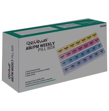Renewa AM/PM Weekly Pill Box 4 Times